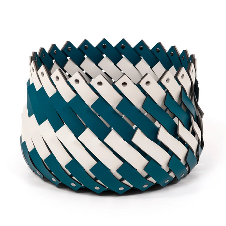 Bicolor Leather Basket | Pinetti Almeria | OROA.com