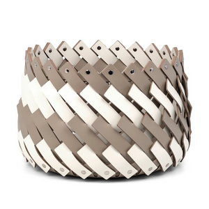 Bicolor Leather Basket | Pinetti Almeria | OROA.com