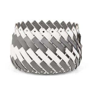 Bicolor Leather Basket | Pinetti Almeria | OROA.com