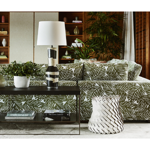 Handwoven Leather Strips Basket M | Pinetti Almeria | OROA.com