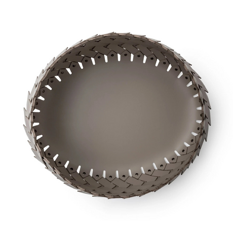 Leather Weave Oval Basket L | Pinetti Almeria | OROA.com