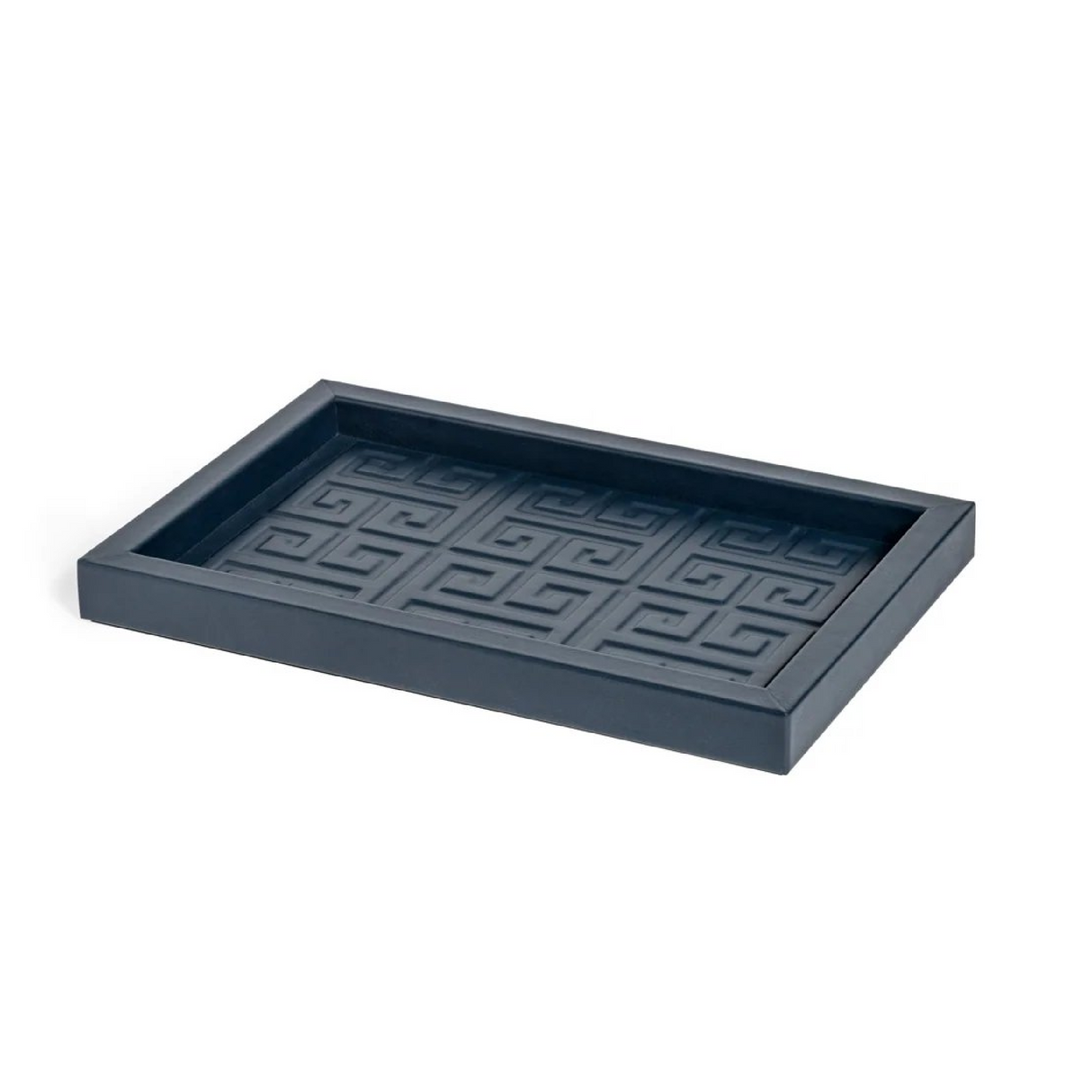 Embossed Leather Rectangular Tray | Pinetti Canton | OROA.com