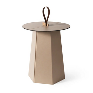 Hexagonal Leather Folding Table | Pinetti Aile | OROA.com