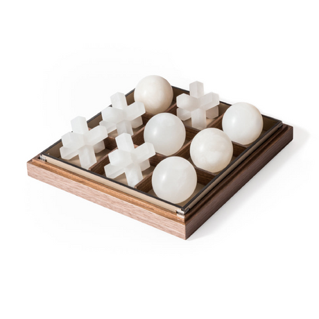Alabaster Board Game | Pinetti Tic Tac Toe | OROA.com