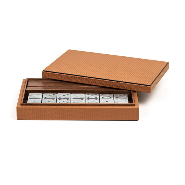 Leather Box Board Game | Pinetti Dominoes | OROA.com