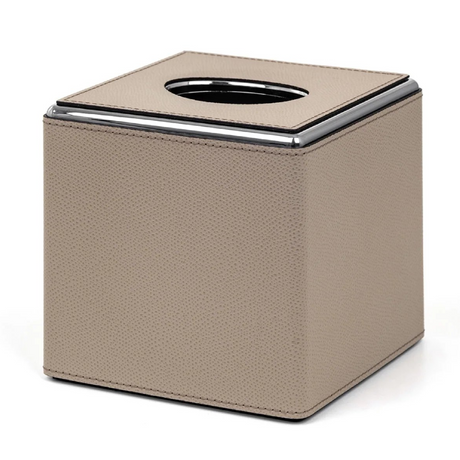 Leather Square Tissue Box | Pinetti | OROA.com
