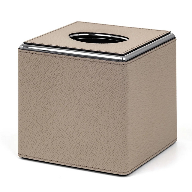 Leather Square Tissue Box | Pinetti | OROA.com