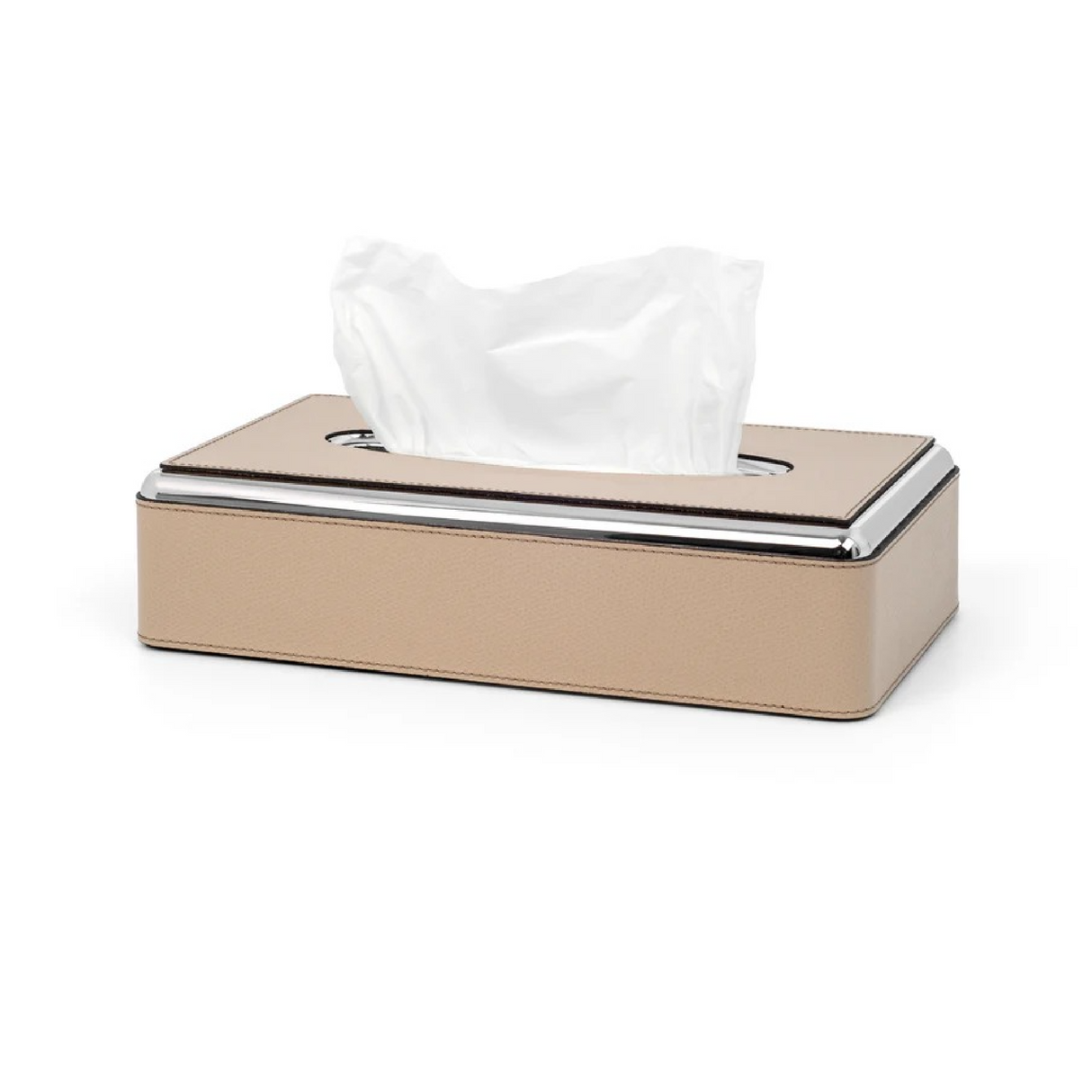 Rectangular Leather Tissue Box | Pinetti | OROA.com