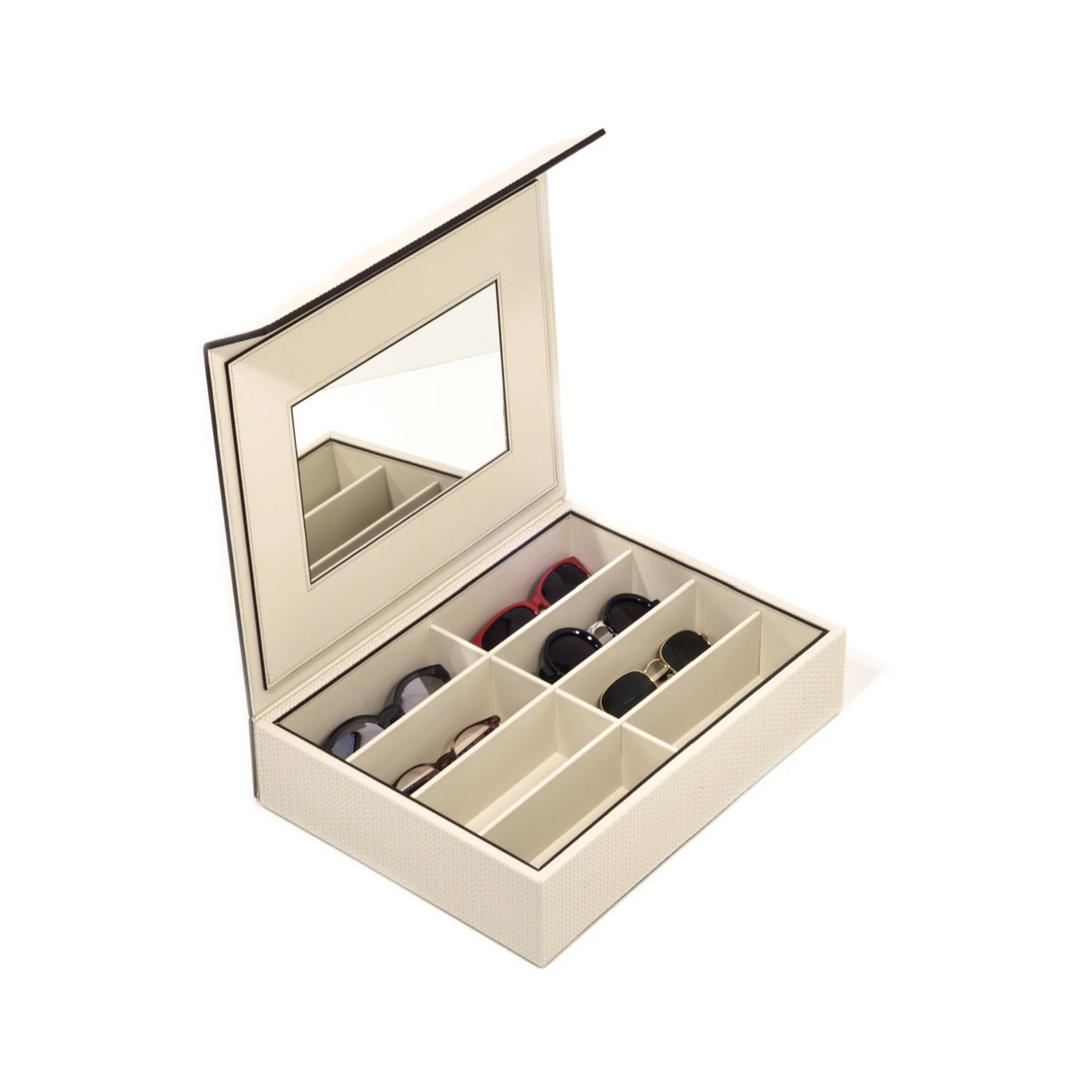 Leather Mirrored Eyeglasses Box | Pinetti | OROA.com