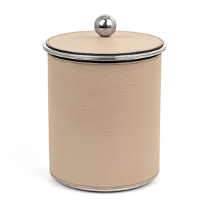 Cylindrical Leather Covered Ice Bucket | Pinetti Axel | OROA.com
