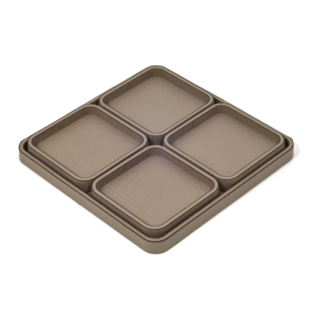 Square Leather Covered Tray | Pinetti Jane | OROA.com