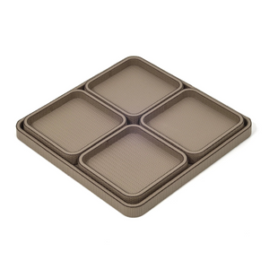 Square Leather Covered Tray | Pinetti Jane | OROA.com