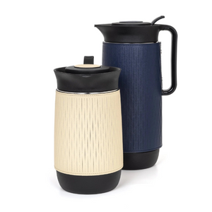 Grained Leather Covered Thermal Carafe | Pinetti Mocha | OROA.com