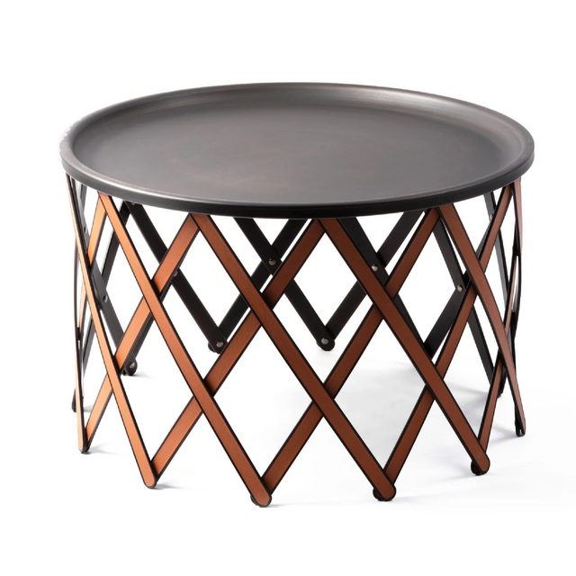 Bronzed Plate Folding Table | Pinetti Safari | OROA.com