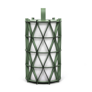 Cylindrical Leather Outdoor Lantern | Pinetti Arena | OROA.com