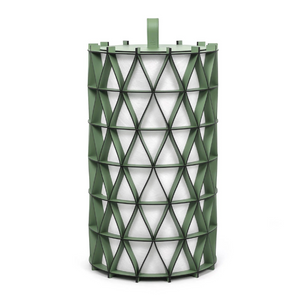 Cylindrical Leather Outdoor Lantern | Pinetti Arena | OROA.com