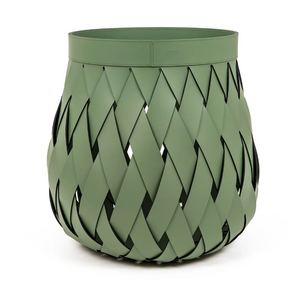 Handwoven Leather Basket | Pinetti Canaria | OROA.com