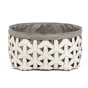 Woven Leather Square Basket | Pinetti Granada | OROA.com