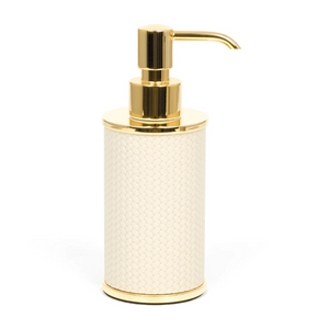 Leather Round Soap Dispenser | Pinetti Olimpia | OROA.com