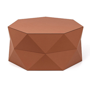 Leather Faceted Coffee Table | Pinetti Euclide | OROA.com