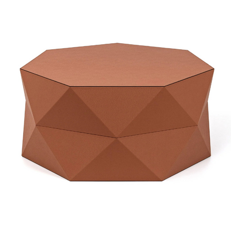 Leather Faceted Coffee Table | Pinetti Euclide | OROA.com