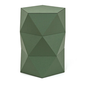 Leather Faceted Accent Stool | Pinetti Euclide | Italioanfurniture.com