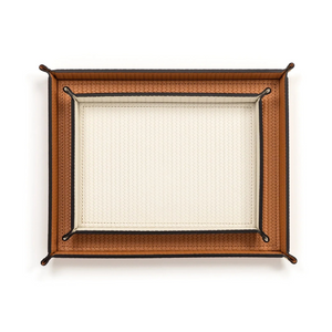 Rectangular Studded Leather Trinket Tray | Pinetti Rigid | OROA.com