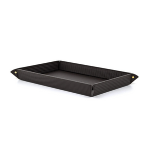 Rectangular Studded Leather Trinket Tray | Pinetti Rigid | OROA.com
