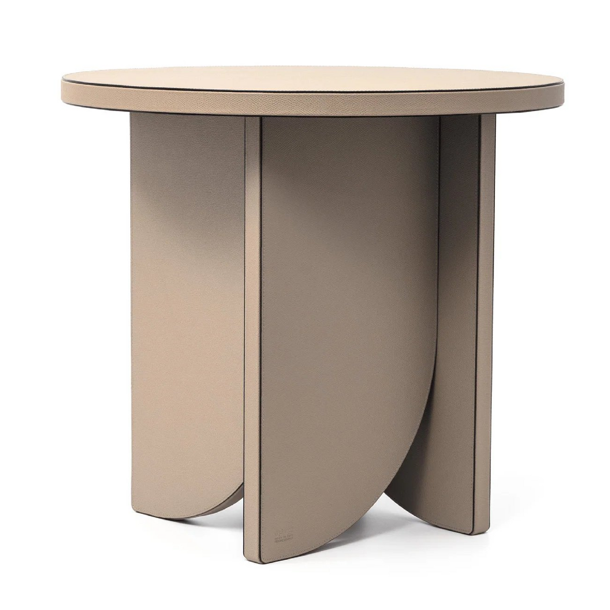 Leather Covered Side Table | Pinetti Helix | OROA.com