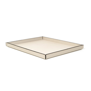 Rectangular Calfskin Leather Tray | Pinetti Leslie | OROA.com