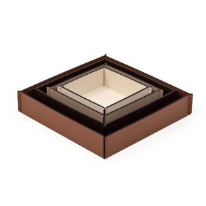 Square Leather Valet Tray | Pinetti Leslie | OROA.com