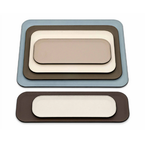 Rectangular Calf Leather Tray | Pinetti Victor | OROA.com