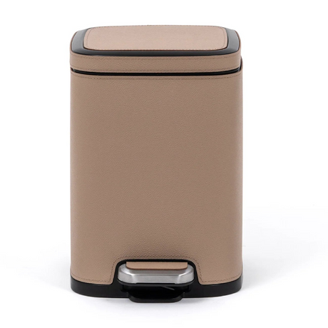 Leather Square Pedal Bin | Pinetti | OROA.com