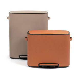 Leather Covered Pedal Bin | Pinetti Big | Italianfuniture.com