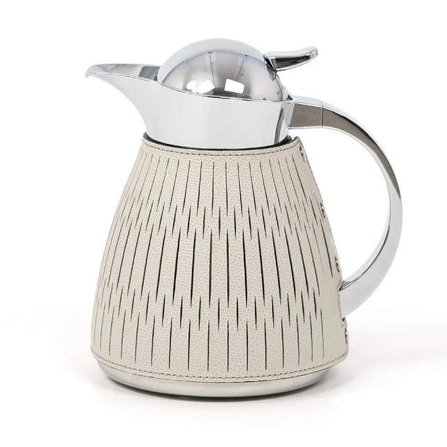 Leather Covered Steel Thermal Carafe | Pinetti Rose | OROA.com