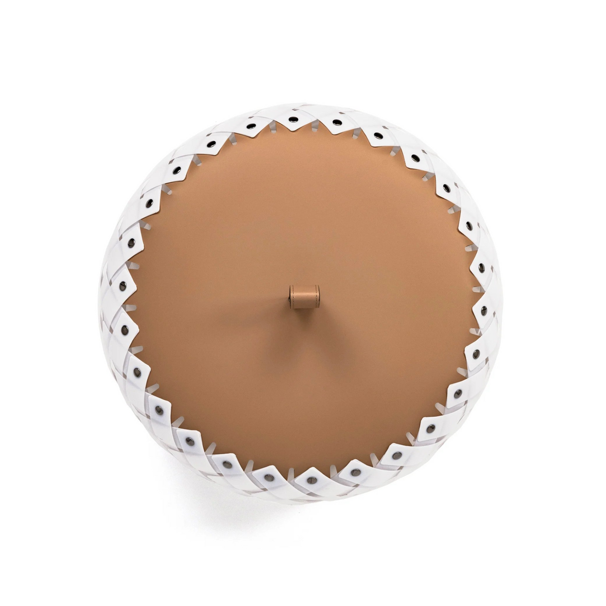 Woven Leather Floor Lantern | Pinetti Almeria | OROA.com