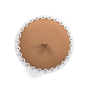 Woven Leather Floor Lantern | Pinetti Almeria | OROA.com