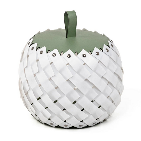 Woven Leather Floor Lantern | Pinetti Almeria | OROA.com