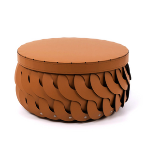 Leather Tall Basket | Pinetti Alicante | OROA.com