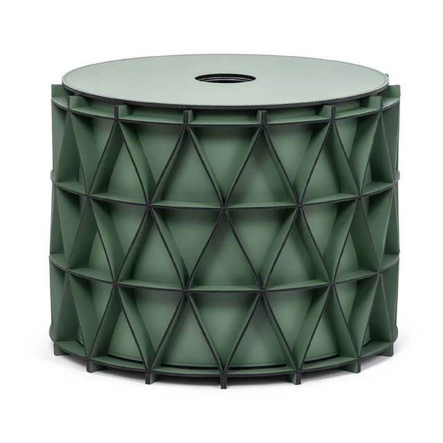 Round Leather Outdoor Basket S | Pinetti Arena | Italianfuniture.com