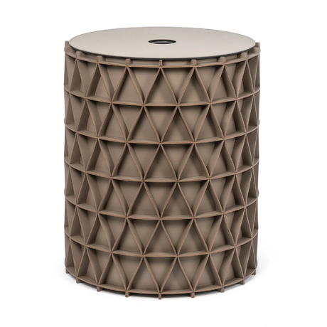 Regenerated-Leather Outdoor Basket | Pinetti Arena | OROA.com