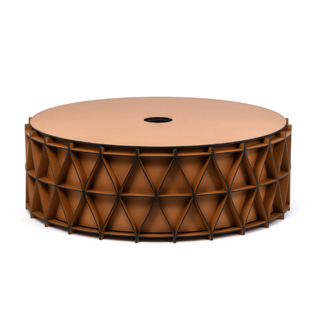 Round Leather Outdoor Basket L | Pinetti Arena