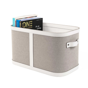 Leather Basket With Handles S | Pinetti Penelope | OROA.com