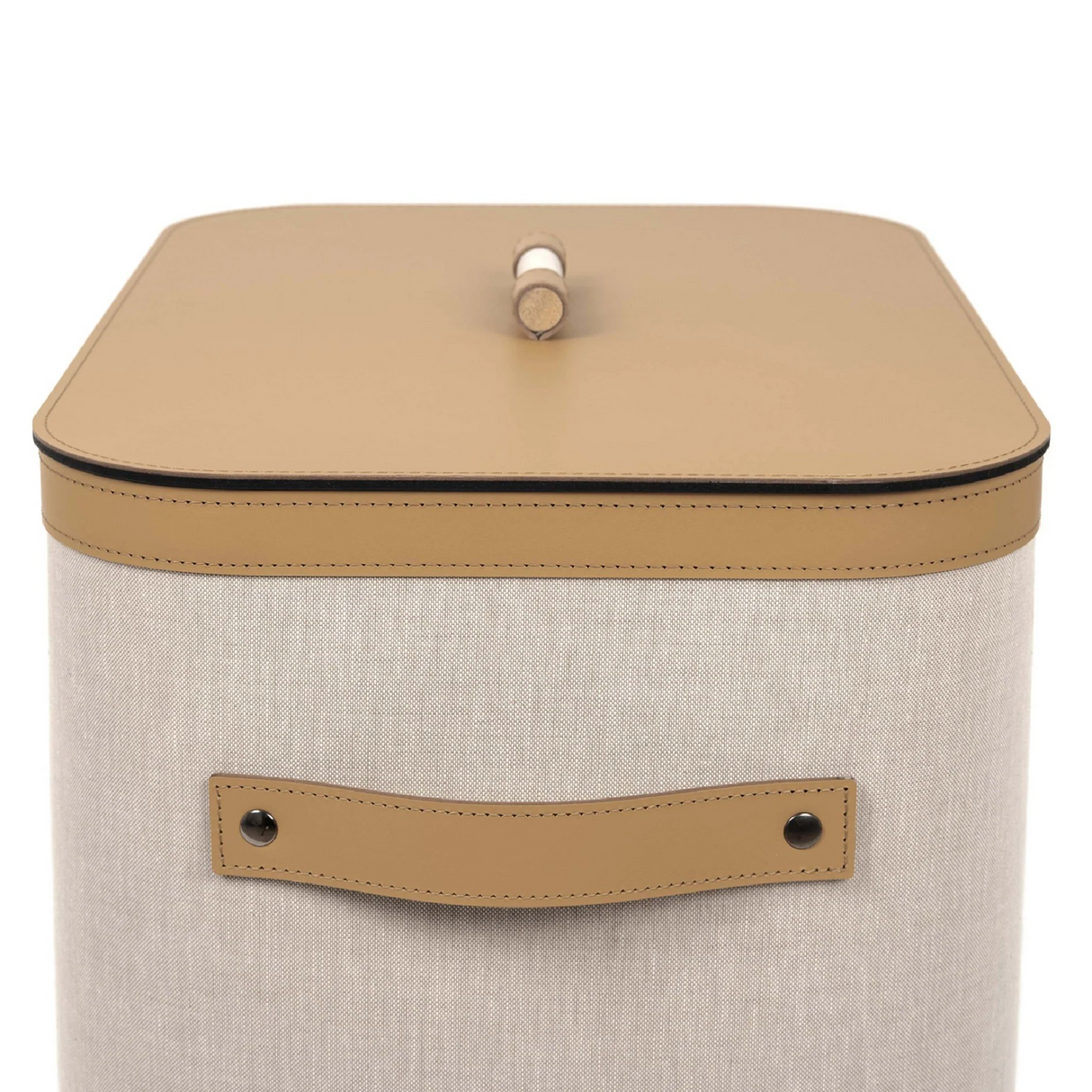 Leather Rectangular Basket | Pinetti Penelope | OROA.com