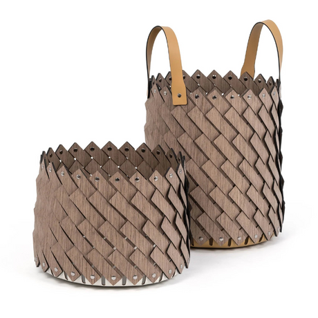 Wood Weave Square Basket S | Pinetti Sestriere | Italianfuniture.com