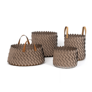 Wood Weave Square Basket | Pinetti Sestriere | Italianfuniture.com