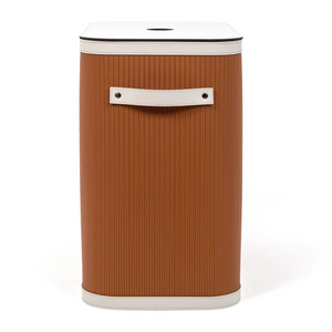 Rectangular Lidded Leather Basket | Pinetti Roda | OROA.com