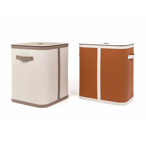 Rectangular Lidded Leather Basket | Pinetti Roda | OROA.com