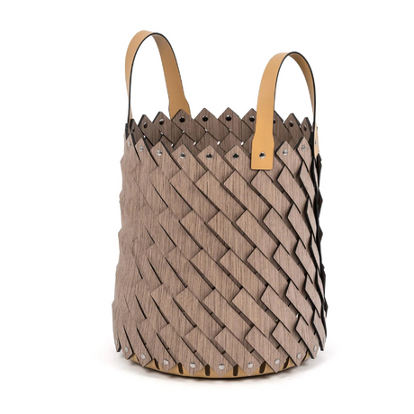 Weave Square Basket with Handles M | Pinetti Sestriere | Italianfuniture.com
