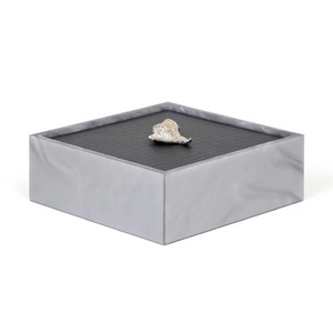 Leather Lidded Square Box L | Pinetti Bea | OROA.com